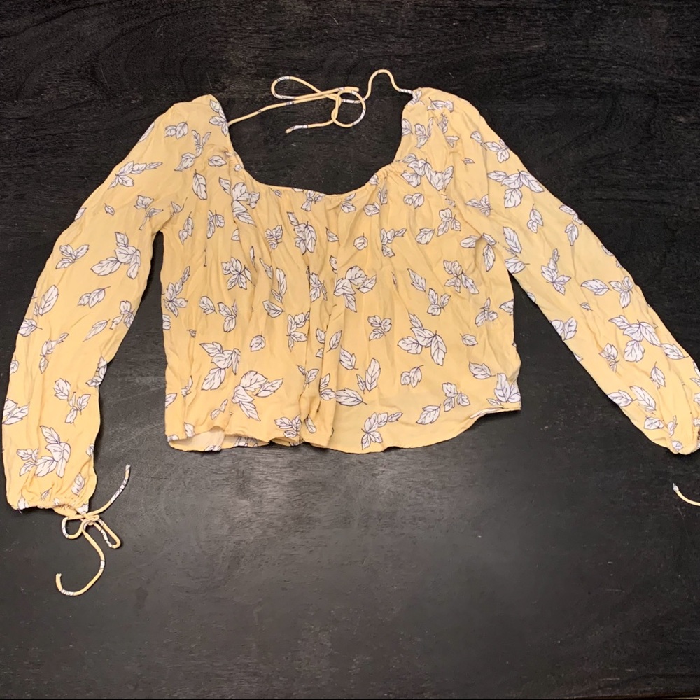 Cropped Flowy Off the Shoulder Top